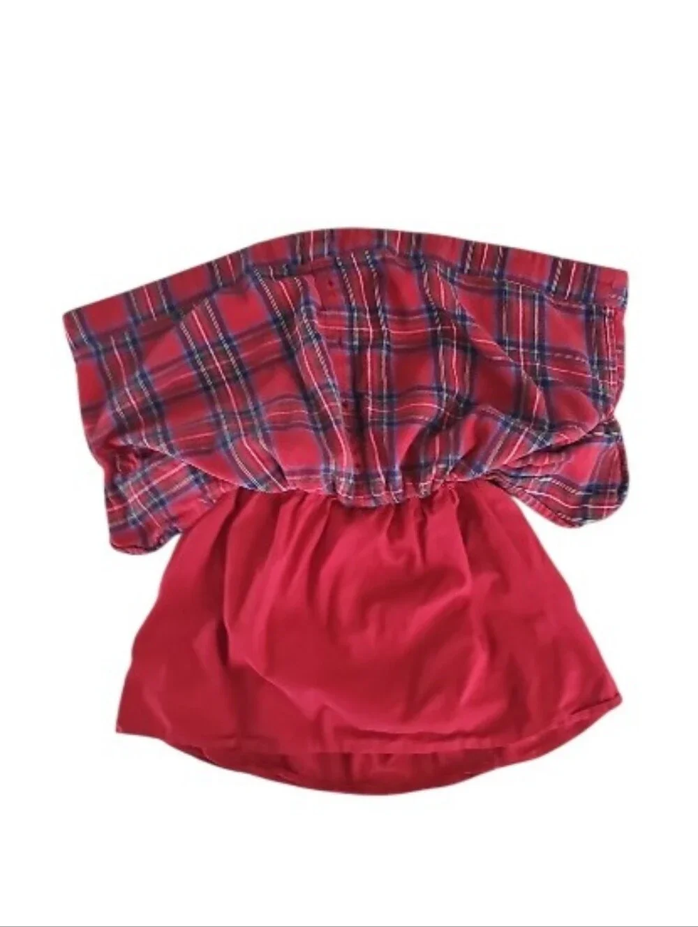 Mini Boden Plaid Skirt Girls 5-7 Years Red Tartan Lined Cotton Holiday Christmas